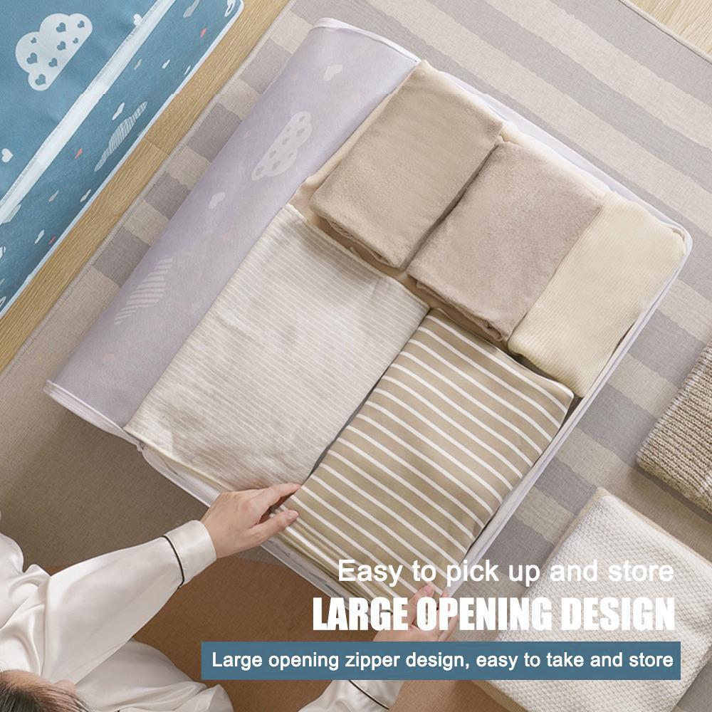 Μη υφαντό Πτυσσόμενο Κουτί Αποθήκευσης Οργανωτής Φορητός Οργανωτής Ρούχων Τακτοποιημένη Βαλίτσα Κουτί Αποθήκευσης Σπιτιού Κουτί Αποθήκευσης Πάπλωμα Τσάντα