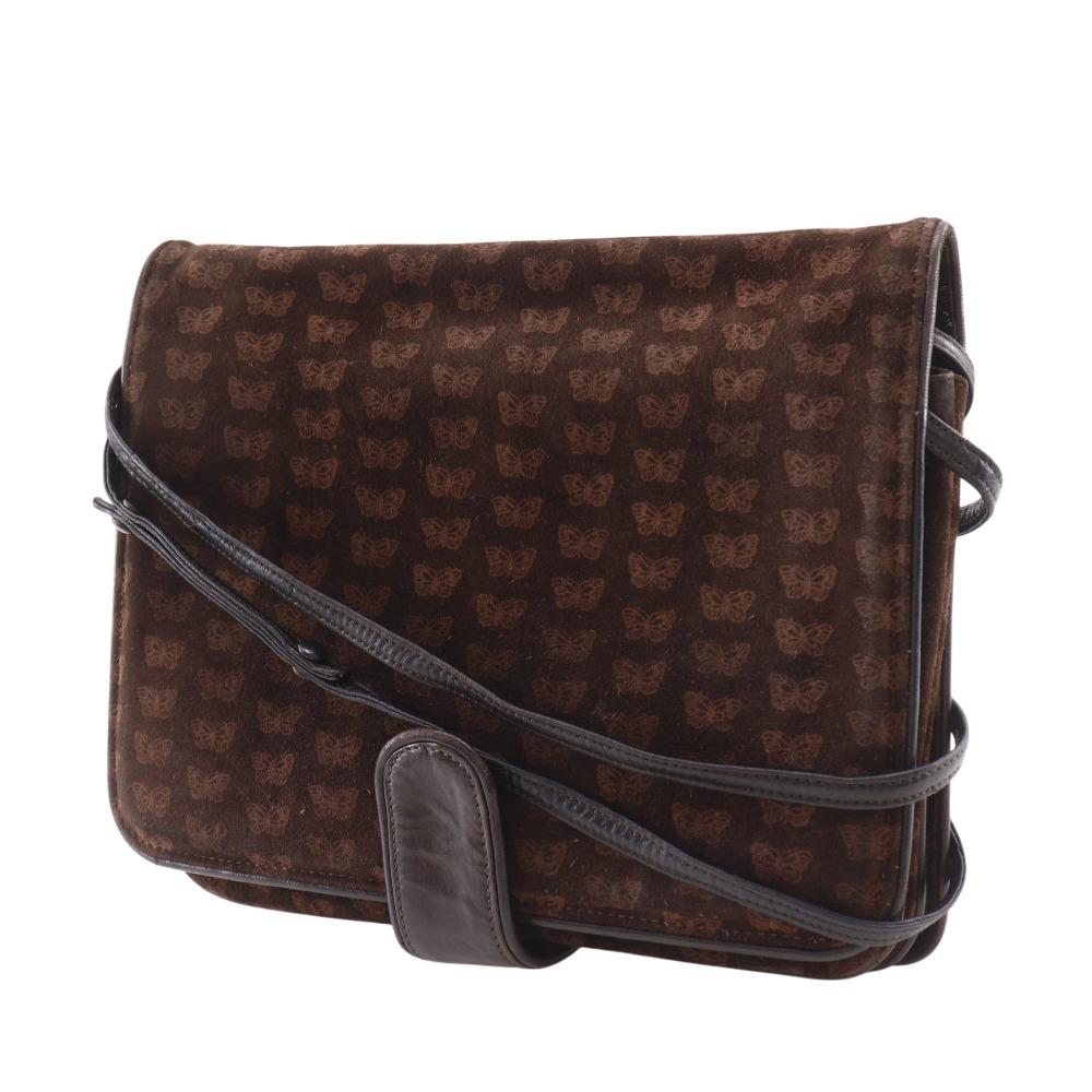 BOTTEGAVENETA 3WAYShoulder Tote Bag Butterfly Pattern Brown Suede Women Used