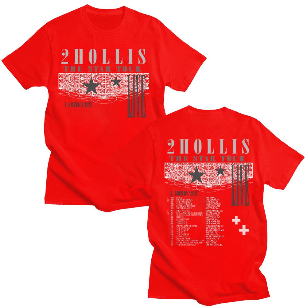2Hollis The Star Tour 2025 T-shirt Cotton Short-sleeved Women Men Fashion Casual Tshirt High Quality Soft Top New Versatile Tees