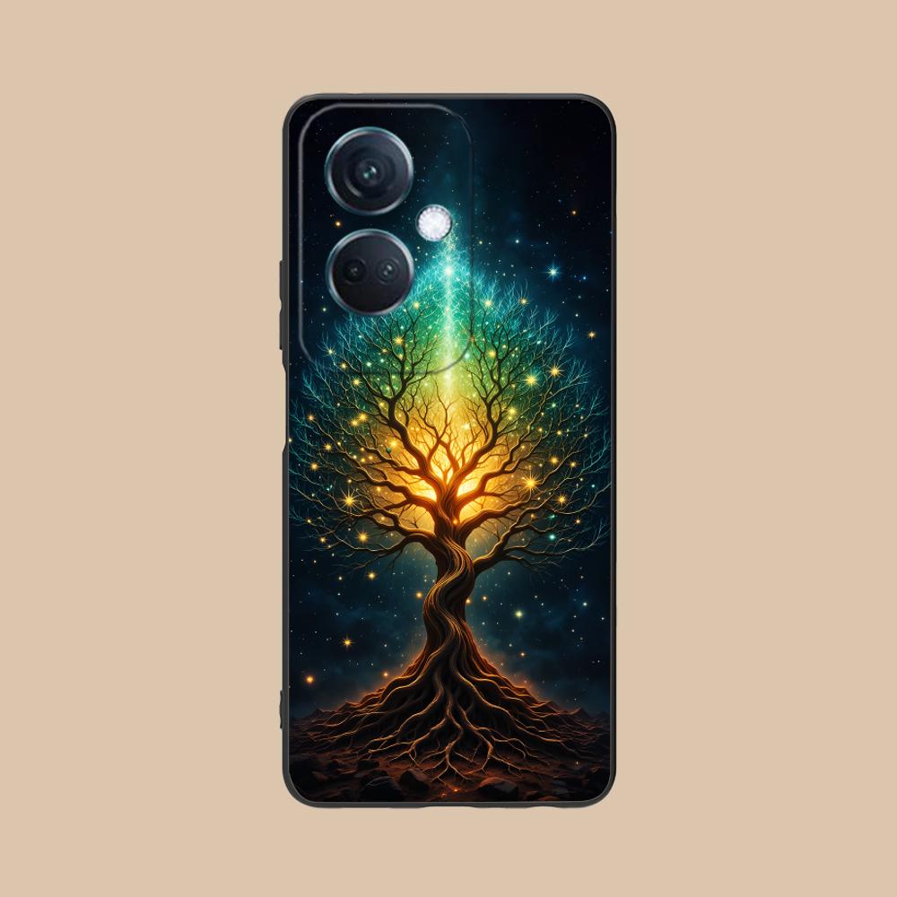 World Life Tree Mobile Phone Case for OPPO Reno 14 13 12 11 10 9 8 7 6 5 F T Pro 5G Colorful Printing Cover Pretty Luxury Cover