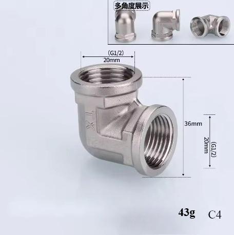 Xiaomi Aço Inoxidável 201 1/2" 3/4" BSP Rosca Macho Fêmea Cotovelo Redutor T Luva Junta de Topo Conexões Hidráulicas