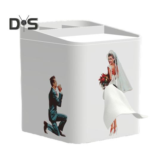 

Декоративный держатель для коробки салфеток со съемной крышкой, большая емкость, уникальный дизайн, коробка для салфеток, украшение для стола белый