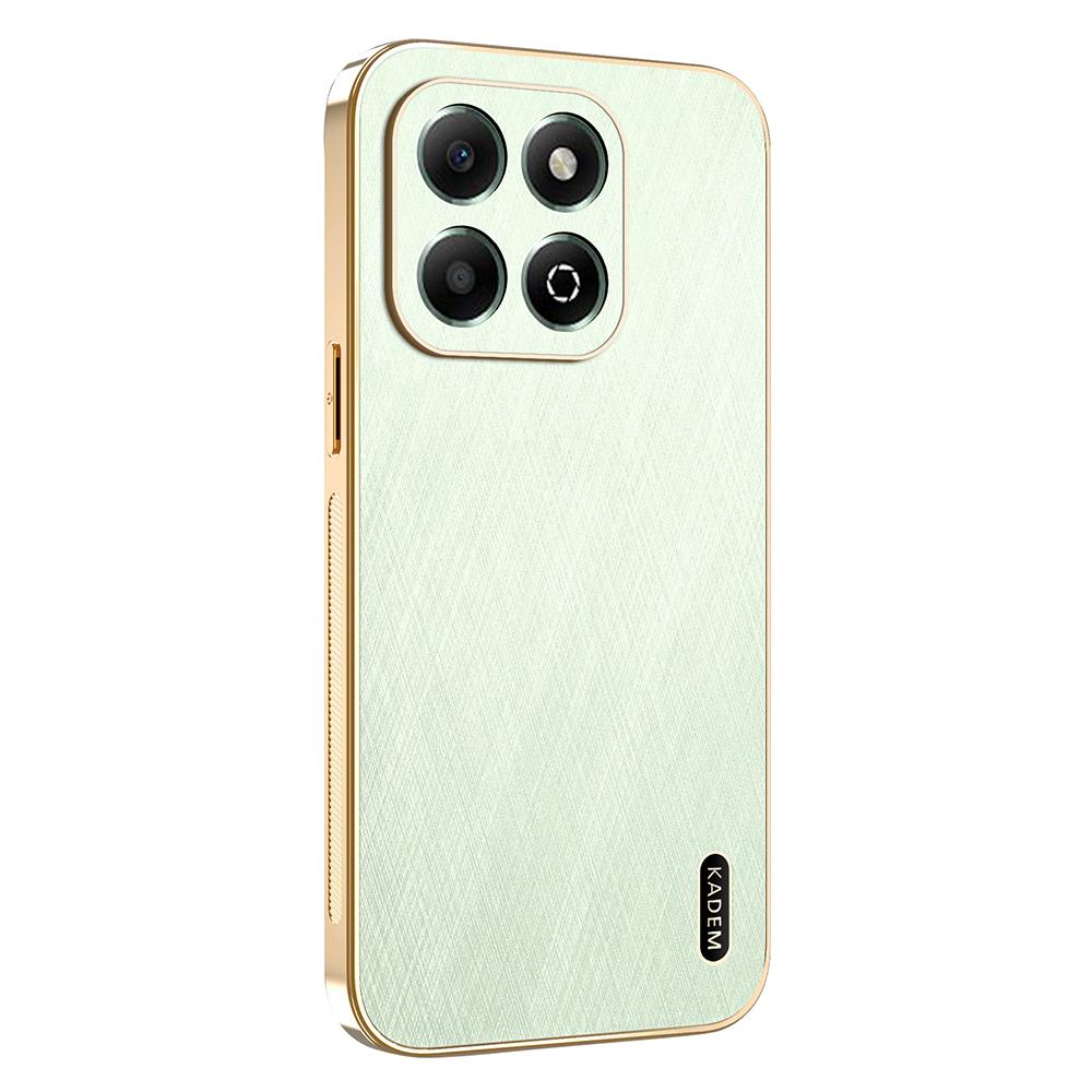 

KADEM For Honor X6b 4G Case Electroplating Silk Texture PU+TPU Phone Back Cover Green