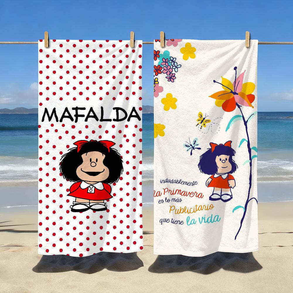Cute Cartoon M-Mafalda Towel Quick Dry Soft Yoga Swimming Fitness Mountain Climbing Beach