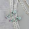 Women's Mint Marine Pink Cubic Hair Clip Pin