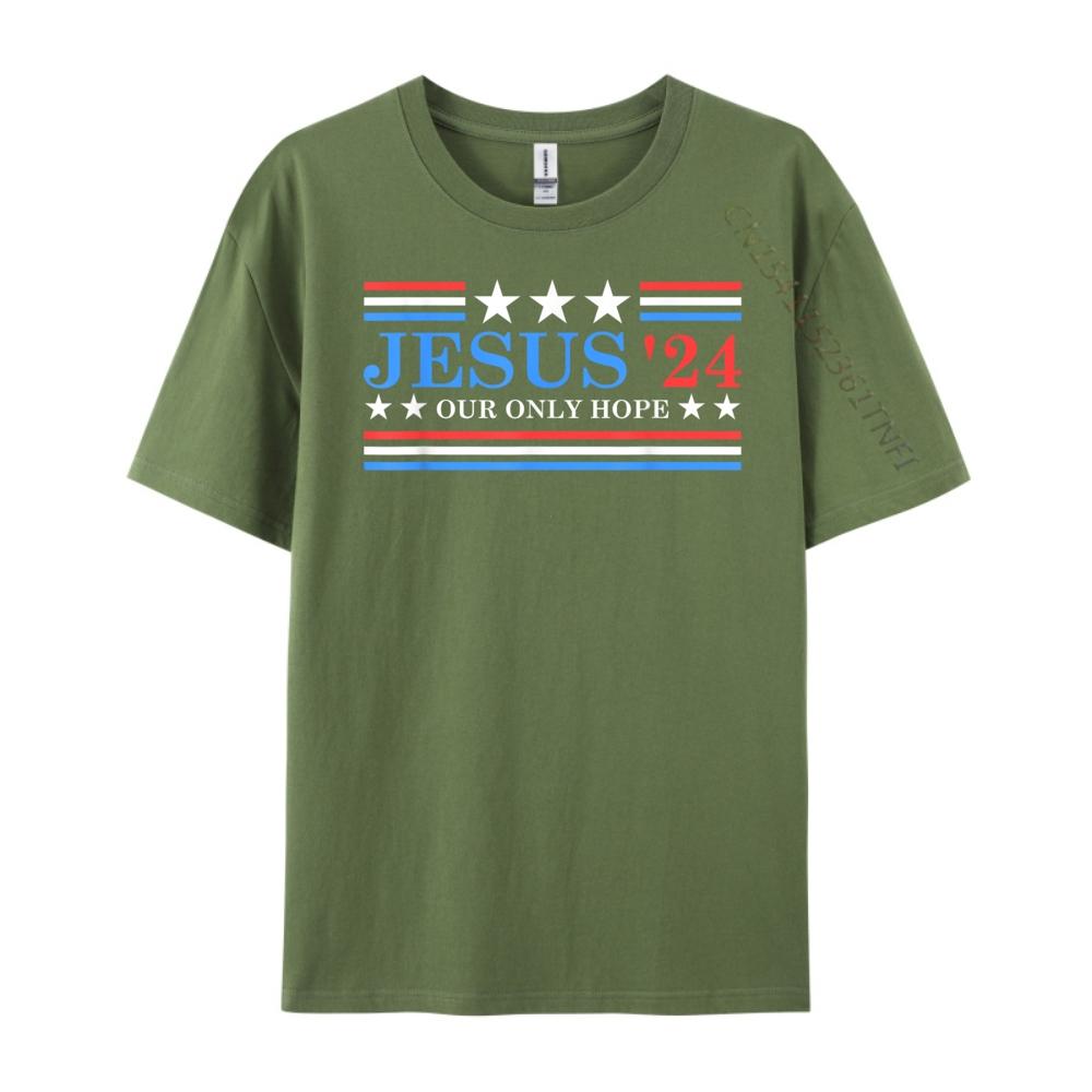 Jesus Christ 2025 President USA Election Political Parody Shirts Graphic Tee Harajuku Camisetas Hombre Happy New Years