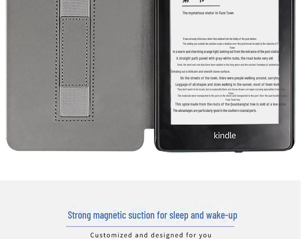 2024 Patterned Leather Handheld Cover for 7-Inch Kindle Paperwhite 12th Gen