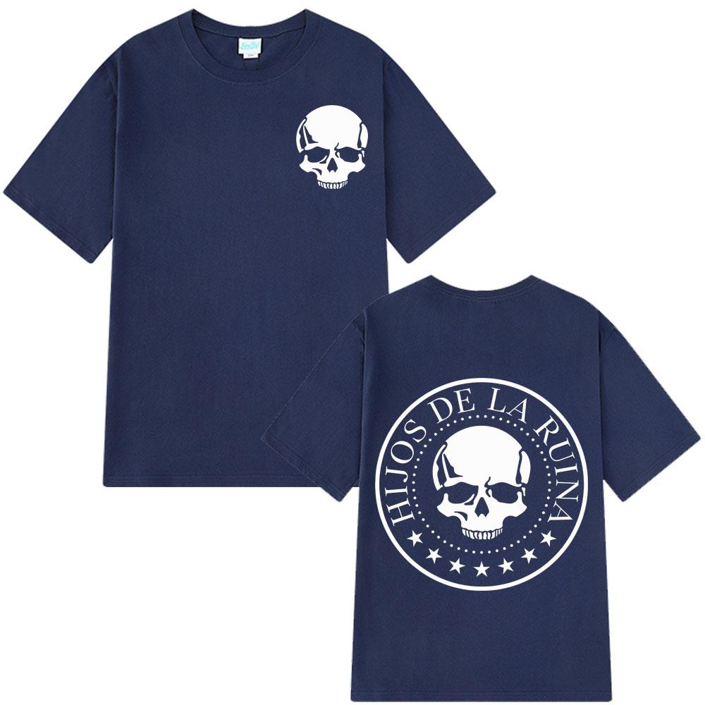 2025 Rapper NATOS WAOR Hijos De La Ruina Album Skeleton Harajuku T Shirt Fashion Casual Tshirts Unisex Women Cotton Oversized Tsh