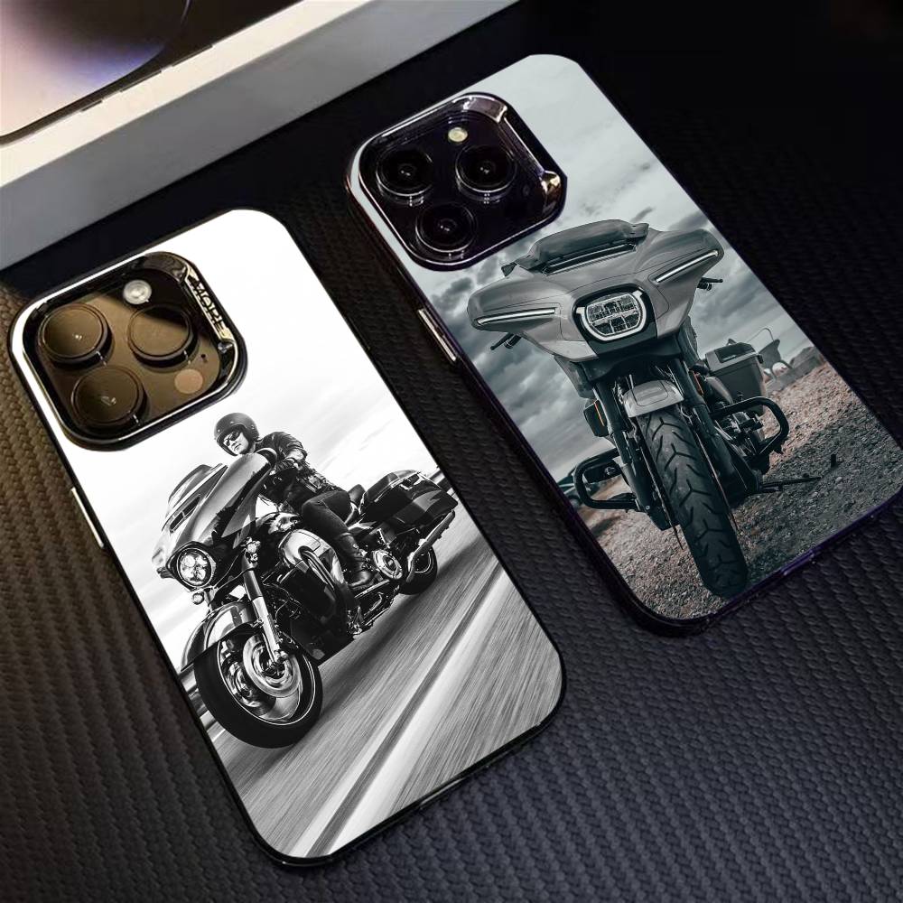 Classic Motorcycle S-Street G-Glide CVO Phone Case For iPhone 16 17 15 14 12 13 Pro Max Black Color Shockproof Cover