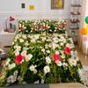 3D Printing Household Bedding Set Chrysanthemum Printing Pillowcase and Quilt Cover 2/3 Pieces of Plant Microfiber Comfortable Household Bedding