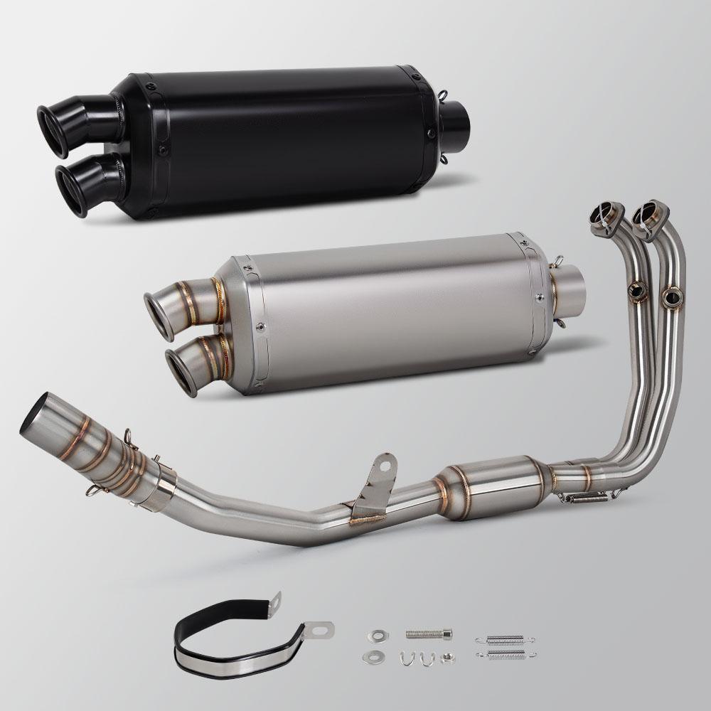For CFMOTO 450MT ADV 450 MT Adventure Full System Motorcycle Exhaust S9 Muffler with DB Killer Front Link Manifold