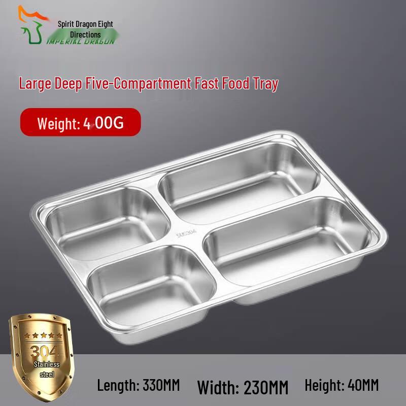 Linglong Bafang 304 Stainless Steel Divided Meal Tray