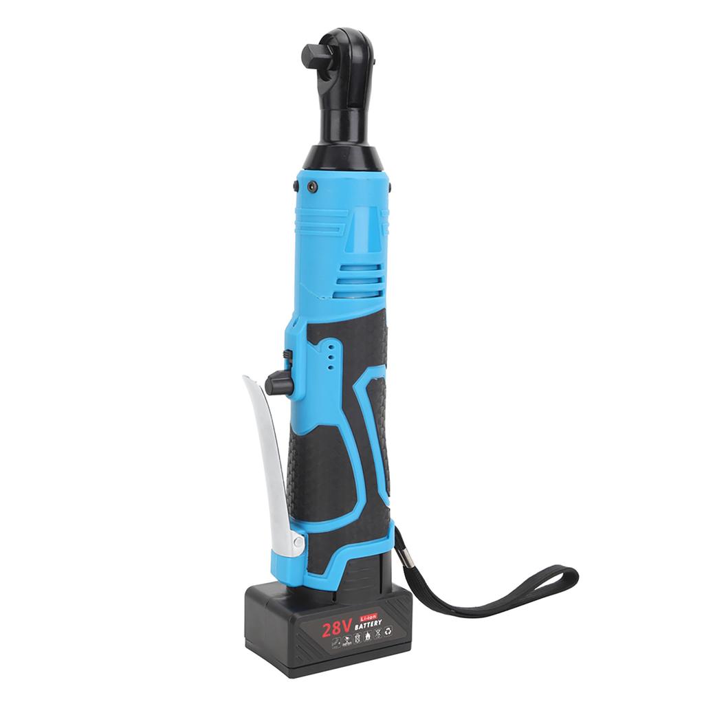 28V Elektrischer Winkelratschenschlüssel Akku-Ratsche Kabellos Wiederaufladbares Elektrowerkzeug