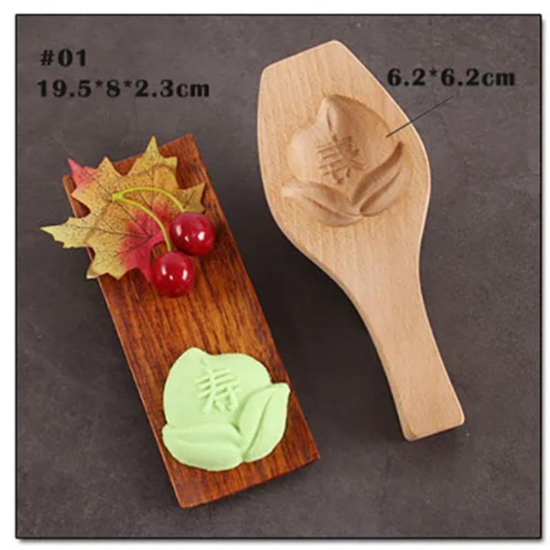 Wooden Pastry Mould Mung Bean Cake Mold Baking Tool 3d Ice Cream Diy Kitchen Household Products A Snack Accessories Party Gift