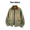 TOM ADAM Men's American Style Oversized Lapel Work Jacket