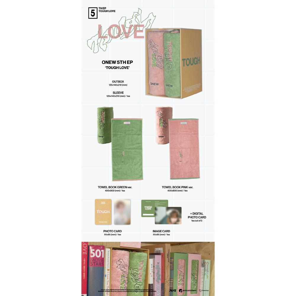 Pre-order ONEW 5th EP Album TOUGH LOVE Towel Book ver. & SHOP POB