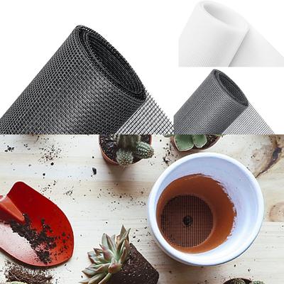 10pcs Flower Pots Hole Mesh Pads 45x1.5mm Round Bottom Grid Mat Drainage Plant Necessary Drainage Holes Accessories