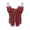 Elegant Lace Patchwork Backless Camisole Corset for Women - Slimming Spring Top