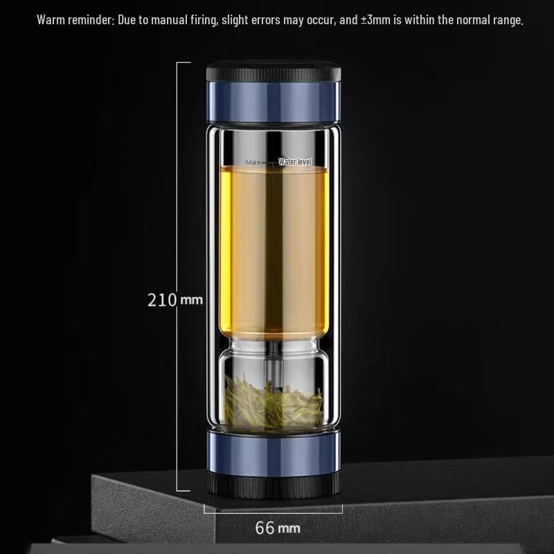 Premium Double-Layer Glass Tea Infuser Bottle