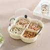 Plastic Snack Tray Nut Candy Storage Box Organizer Boxes Dry Fruit Dish Organizers Serving Trays Snacks Dishes