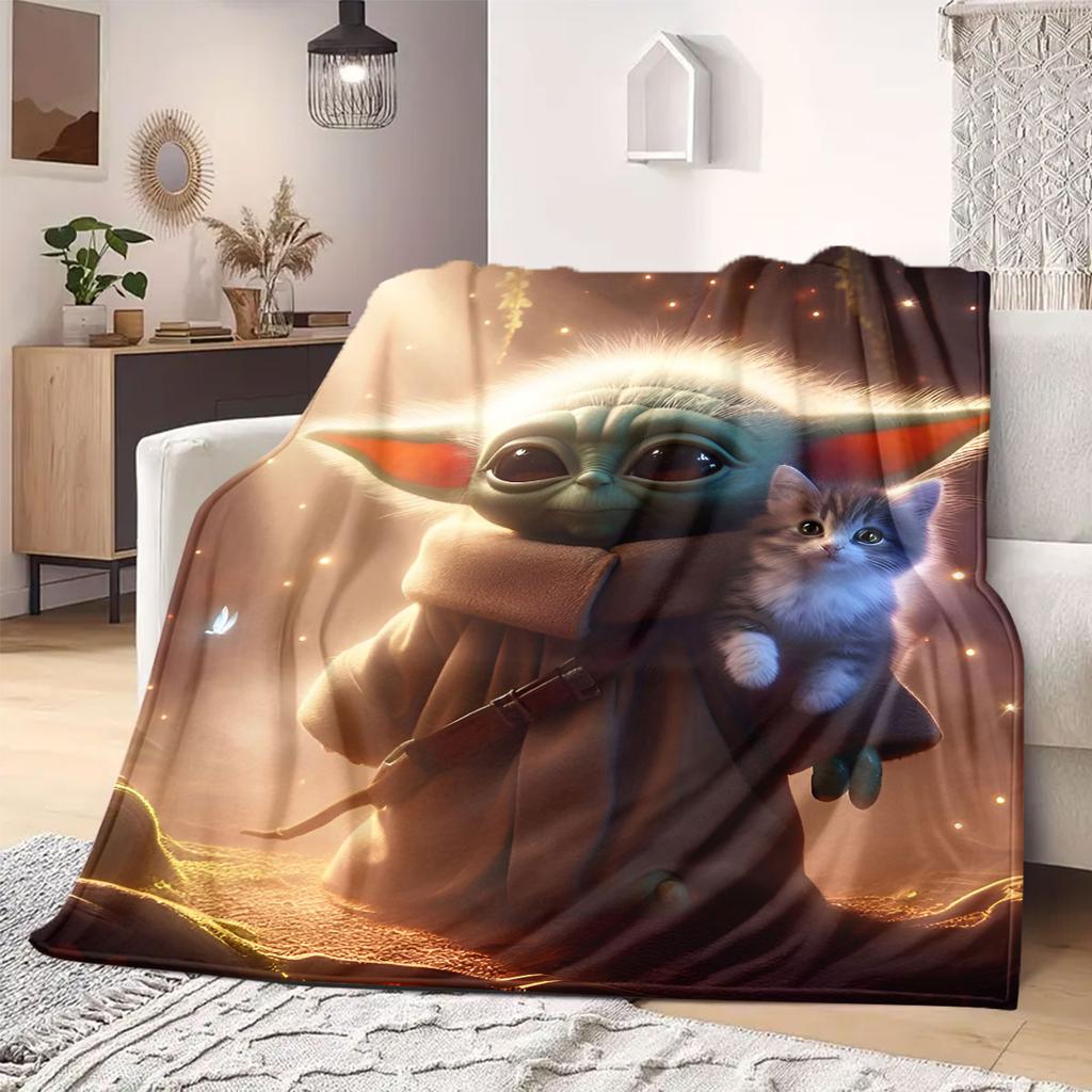 StarWars Flannel Blanket Print Cartoon for Bedrooms Sofas Beds Chairs Picnics Travel Home Decor Gift