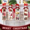 1/3pcs Creative Wooden Christmas Photo Frame Handmade DIY Hanging Ornament Bow Pendant Christmas Tree Decorations New Year Gifts