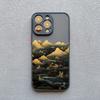 INS Mountain River Landscape Sunset Phone Case For iPhone 11 12 13 14 15 16 Pro Max Plus Mini XR X XS 7 8 Plus  Shockproof Cover