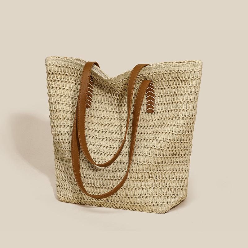 Woven Bag Straw Bag Women'S Bag Versatile Large Capacity Shoulder Portable Commuter Tote Bag