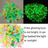 300Pcs Luminous Resin Ducks Small Duck Mini Ducks Miniature Characters Garden Landscape Aquarium Dollhouse Potted Plants Decorations Party Favors
