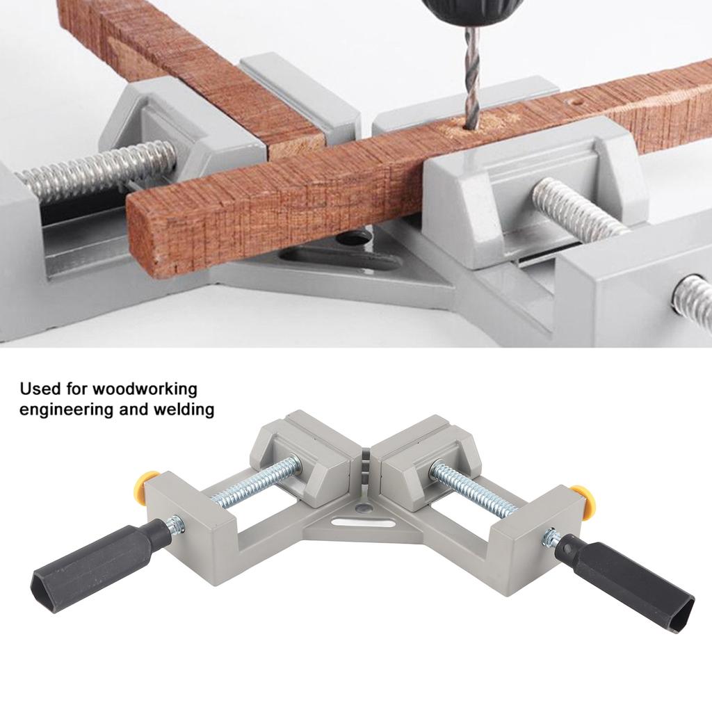 Double Handle 90 Degree Right Angle Clamp Woodworking Clip Photo Frame Furniture Clamp Tool