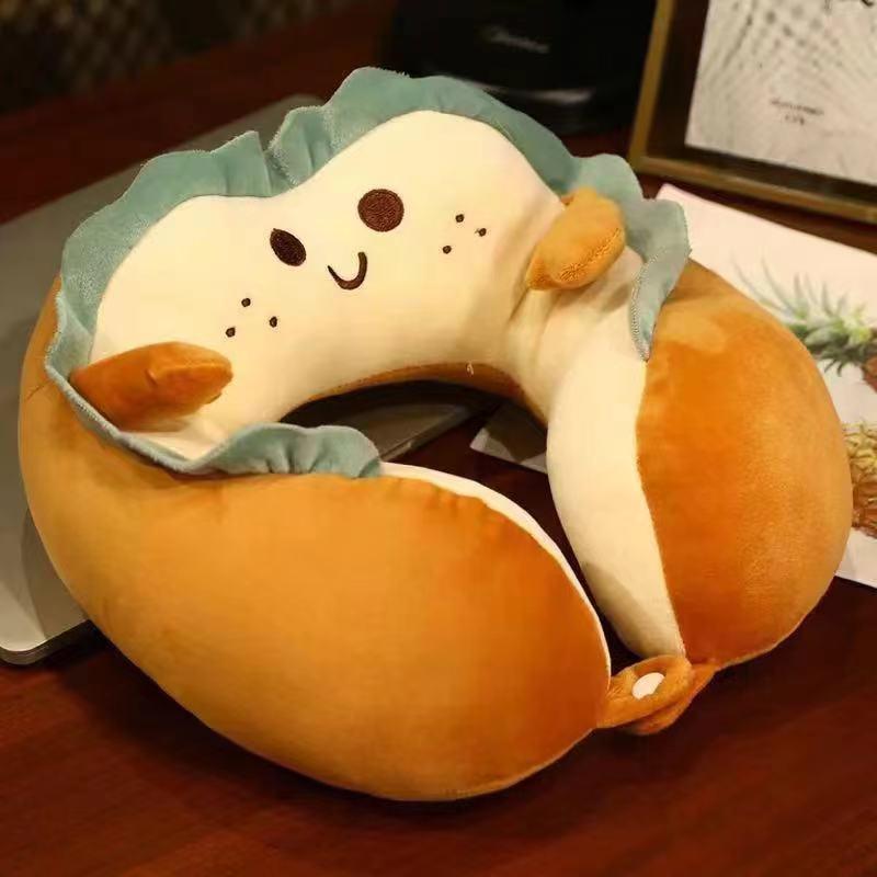 Customized Cartoon U-Shape Neck Pillow with Logo - Perfect for Cervical Support, Travel Comfort, and Company Gifts