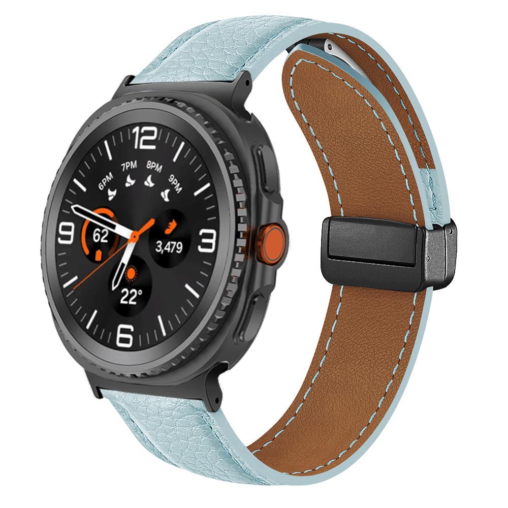 Leather for Samsung Galaxy Watch 8 44mm 40mm 8 Classic 46mm Band Smartwatch Accessory for Galaxy Ultra 47mm 2025 Magnetic Strap