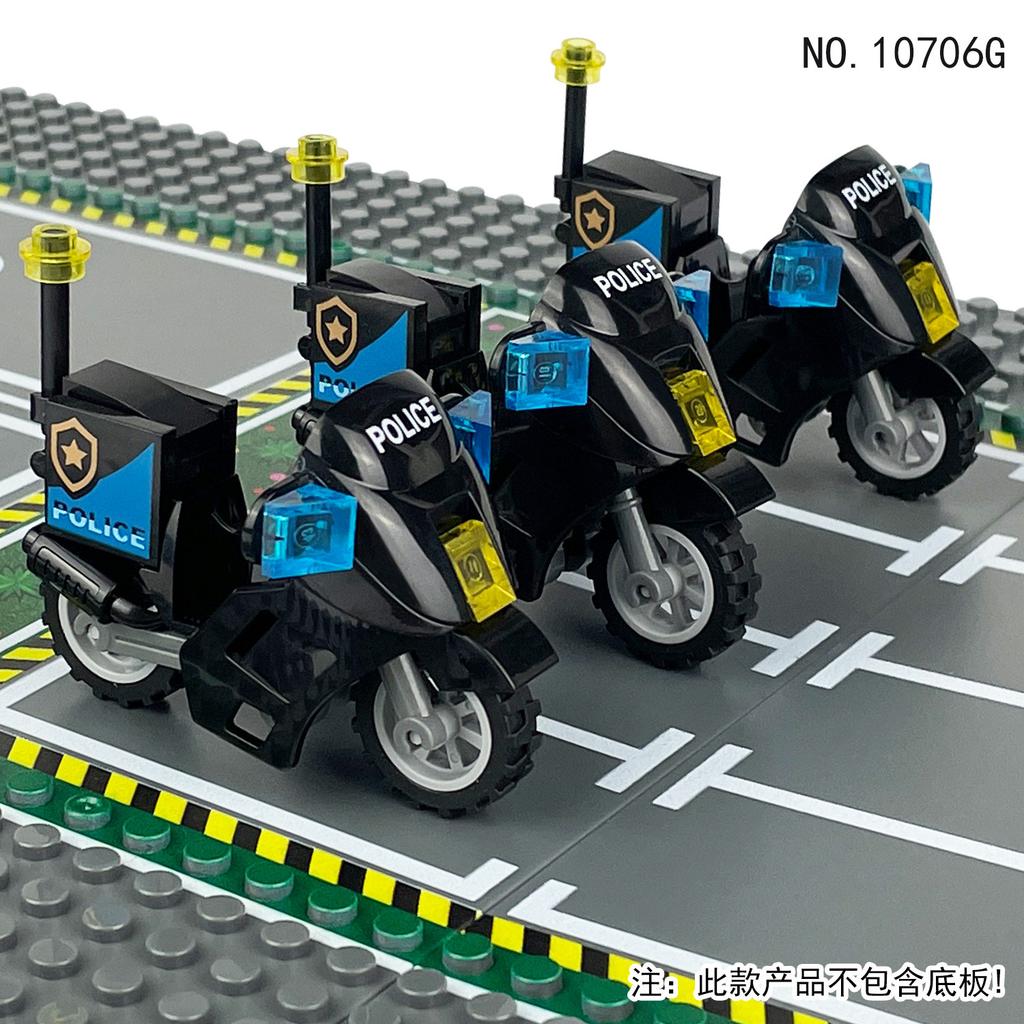 8 Motorcycles 10706G Sharp Blade Black Car Children'S Assembled Building Block Toy Black Car