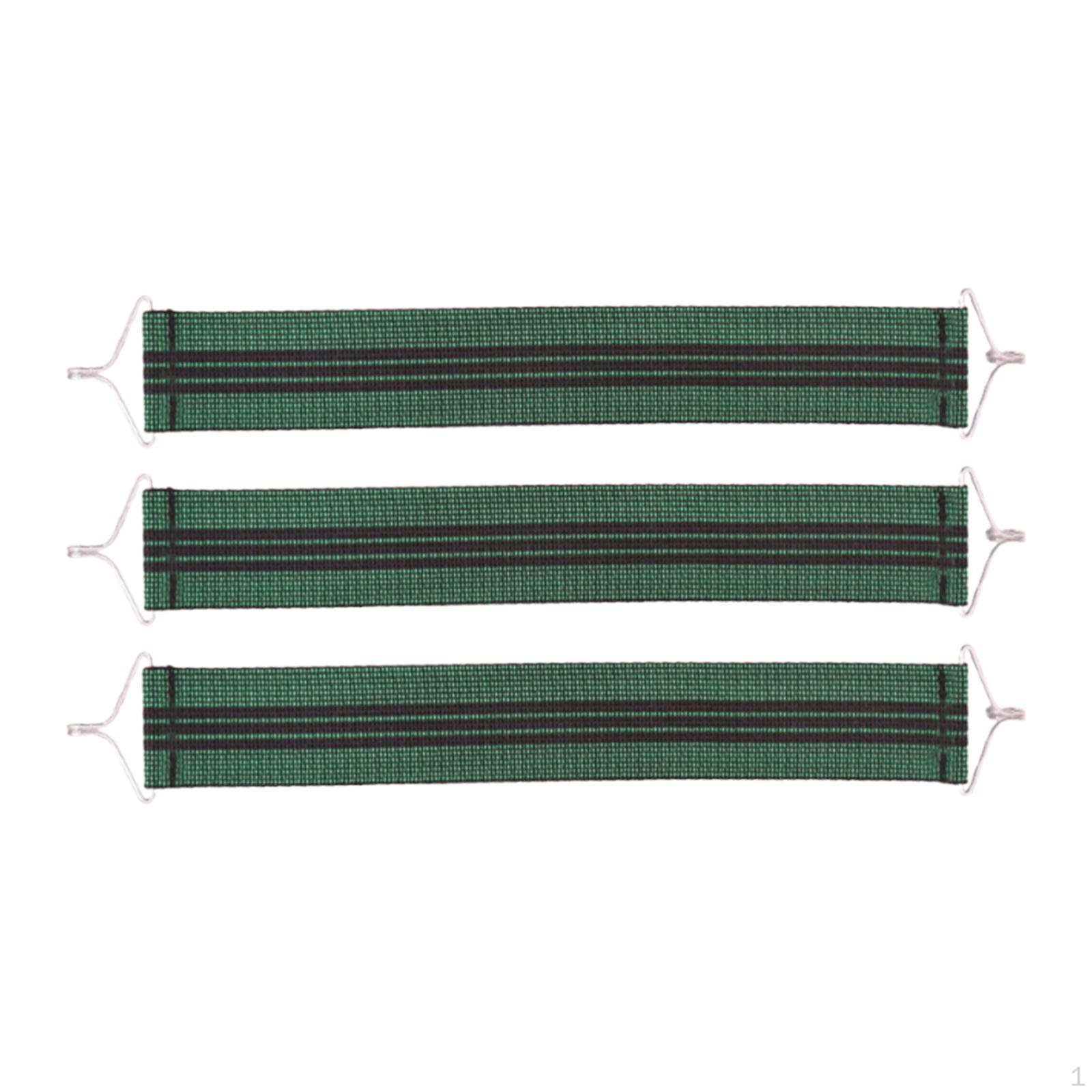 

Набор из 3 штук сменных армирующих ремней для патио-кресел, сверхпрочные, удлиняемые, с эластичной лентой для зелёный