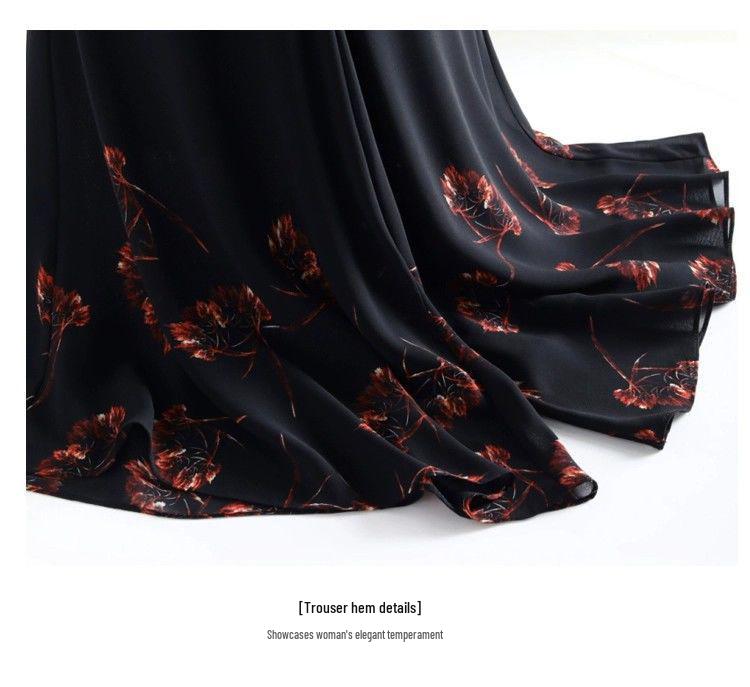 2026 Petite High Waist Floral Wide-Leg Culottes - Summer Thin Style