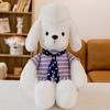 White Cartoon Dog Animal Stuffed Plush Toy Scarf Doll Children Birthday Gifts