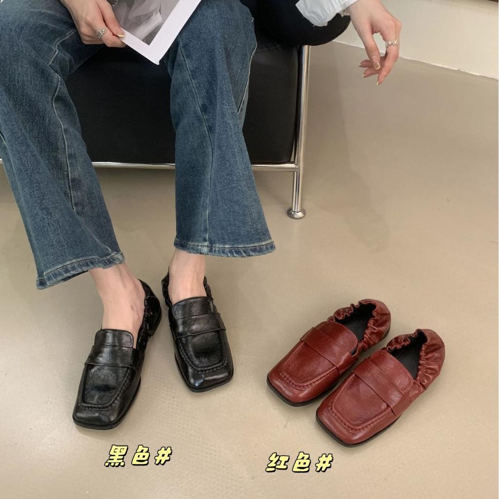 2025 Autumn Trendy Retro Square Head Loafers for Women