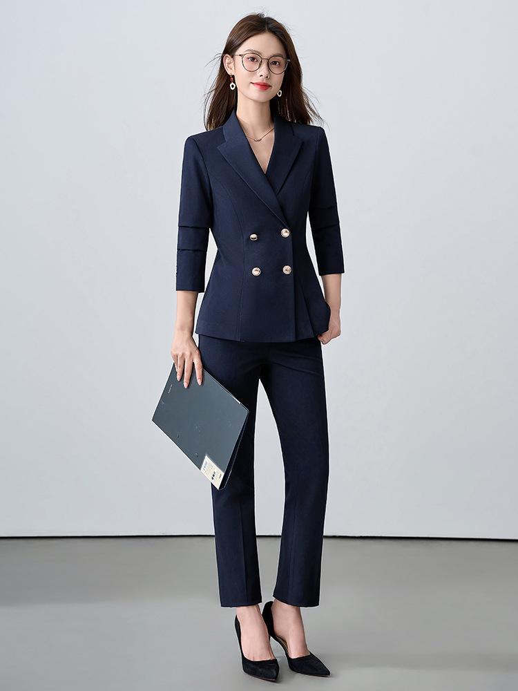 Set Costum Profesional de Înaltă Calitate pentru Femei pentru Recepționiste, Profesori și Personal de Salon - Slim Fit și la Modă