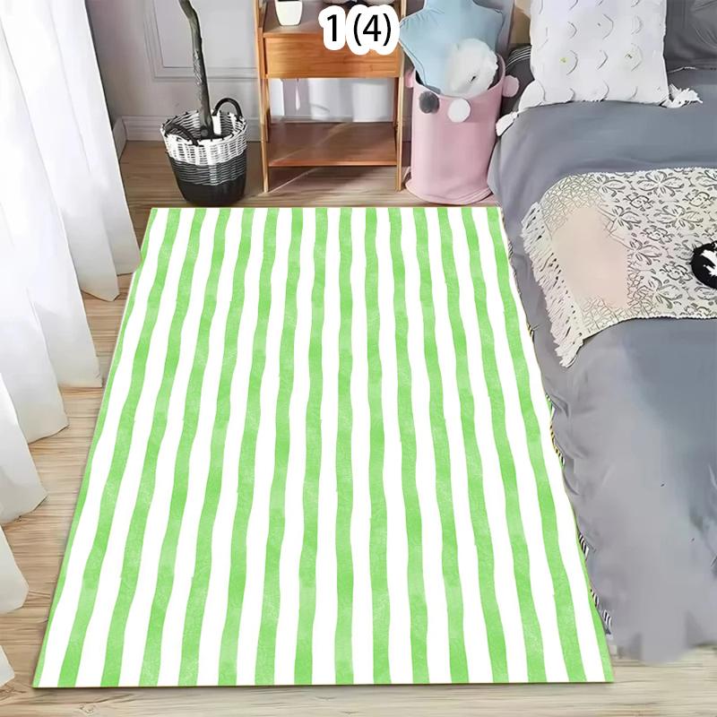 

Rug Carpet Mat NonSlip Washable Watercolor Rainbow Stripe Area Rug for Living Room Bathroom Kitchen Playroom Colorful Home Decor 40X60cm