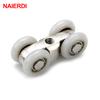 NAIERDI Stainless Steel Sliding Door Roller 30KG Home Room Wardrobe Door Hanging Wheels