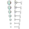 Kolip Hypoallergenic Stud Earrings for Women Men, Cubic Zirconia Surgical Steel Earrings Set
