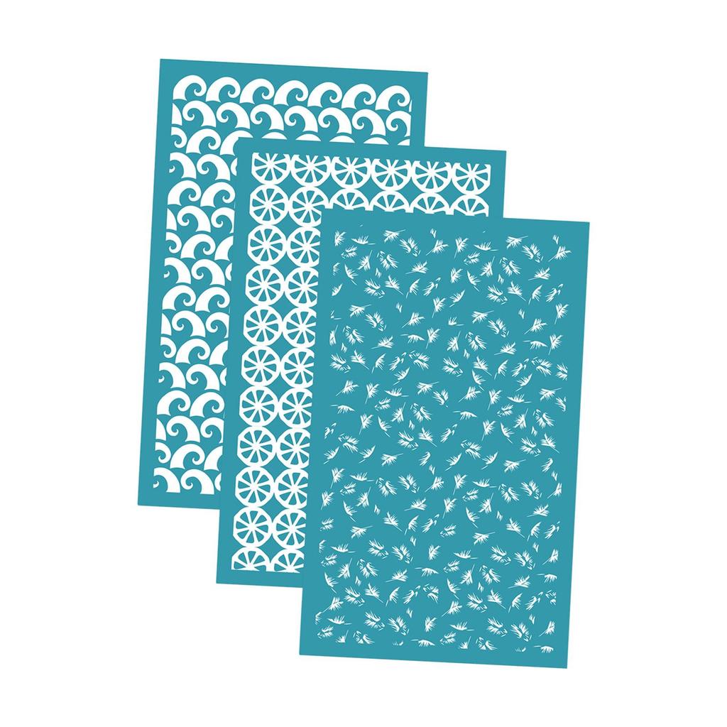 3Pcs Clay Tool Silk Screen Stencils Silk Screen for Clay for Jewelry Making Home Earrings Decoration DIY