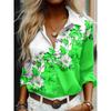 Women's shirt fashion shirt 3D printing high-definition pattern long-sleeved shirt daily casual shirt soft fabric