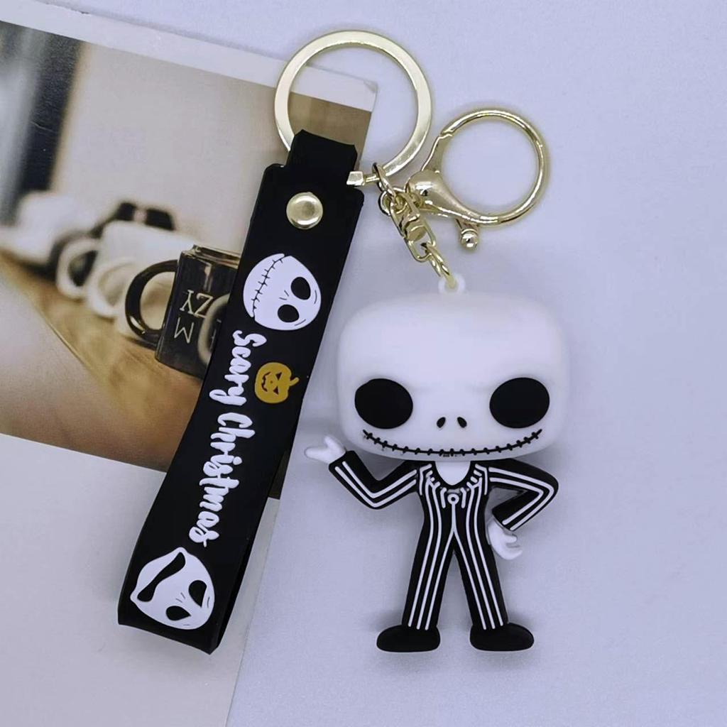 Creative Cartoon Nightmare Before Christmas Keychain Pendant - Doll Accessories for Bag and Car