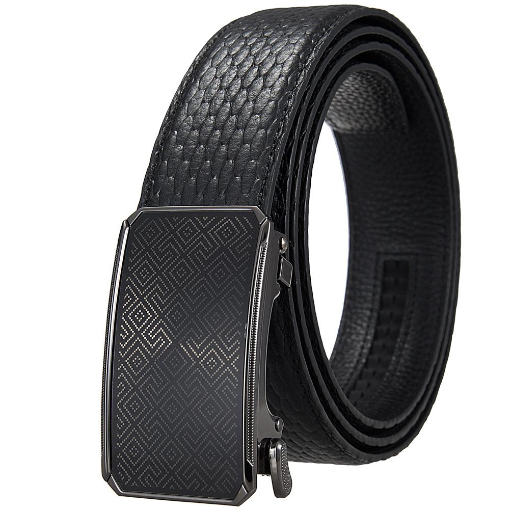 

5 шт. Носите автоматическую пряжку мужской ремень из коровьей кожи первого слоя, деловой ремень Ly36-25827-5 110cm-130cm