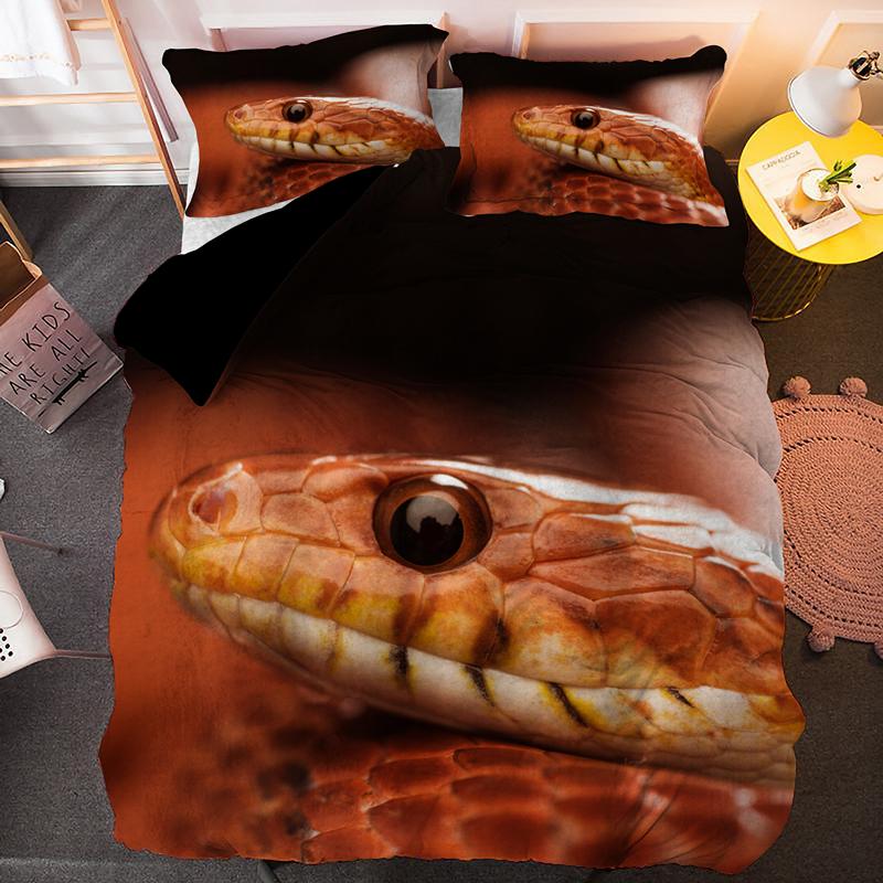 Original Snake Pattern Duvet Cover Set King Size Snake Bedding Set With Pillowcase Quilt Cover 2/3PCS Bedclothes Comforter Cover