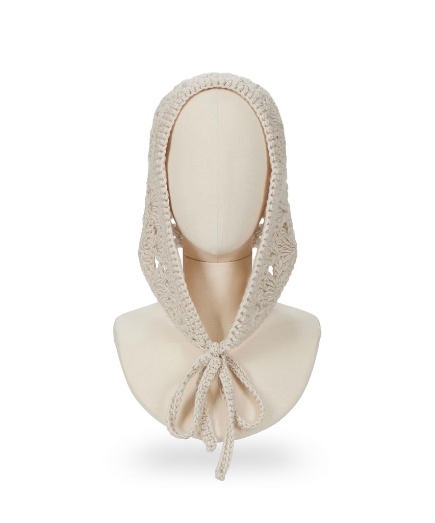 Bajal Crochet Lace Bandana Beige