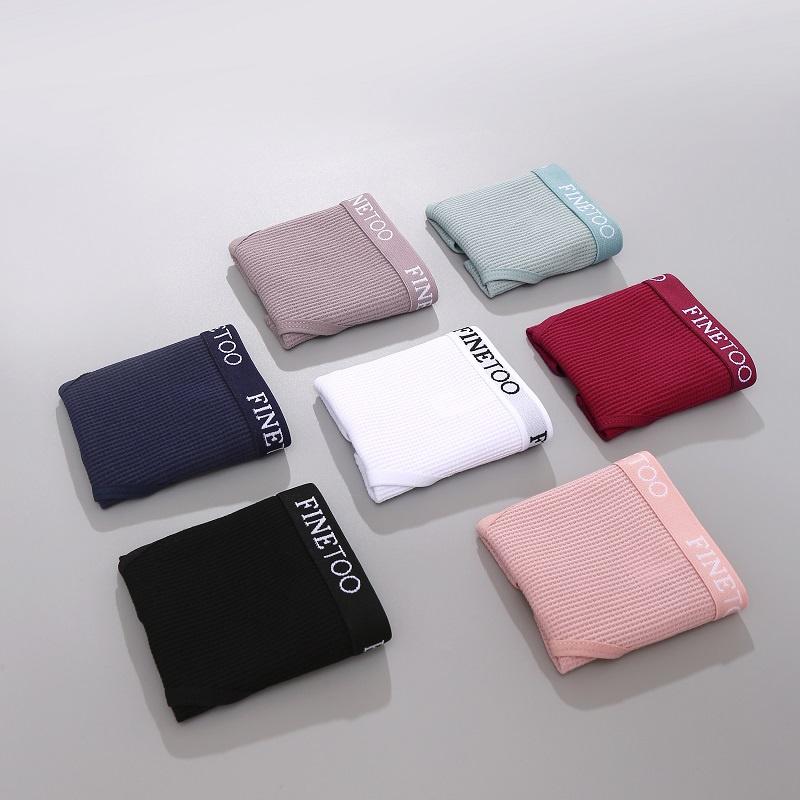 FINETOO 3 Peças/Conjunto Calcinhas Femininas Algodão Waffle Roupa Íntima Elasticidade Sexy Cintura Baixa Calcinha Lingerie Macia Respirável para Mulher