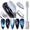 1 szt. Dwugłowy magnetyczny żelowy lakier do paznokci w kształcie kociego oka w sztyfcie do lakieru żelowego do paznokci mocny i łatwy w użyciu Nail Art długopis magnetyczny narzędzia