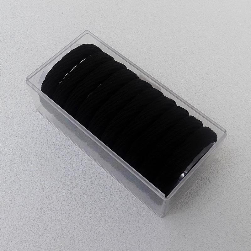 Hochelastisches, strapazierfähiges, nahtloses Haargummi für Damen - Schlichter Pferdeschwanzhalter mit Lederetui